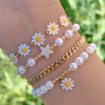 Gänseblümchen-Armband-Set