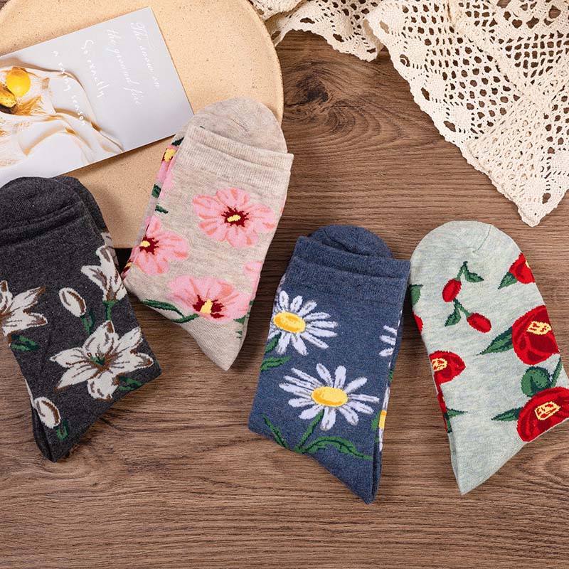 Vintage Blumensocken