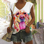 Kreatives Tank-Top Mit Hundedruck