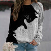 Kreatives Sweatshirt Mit Katzenmuster