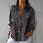 Vintage Bluse Mit Blumendruck