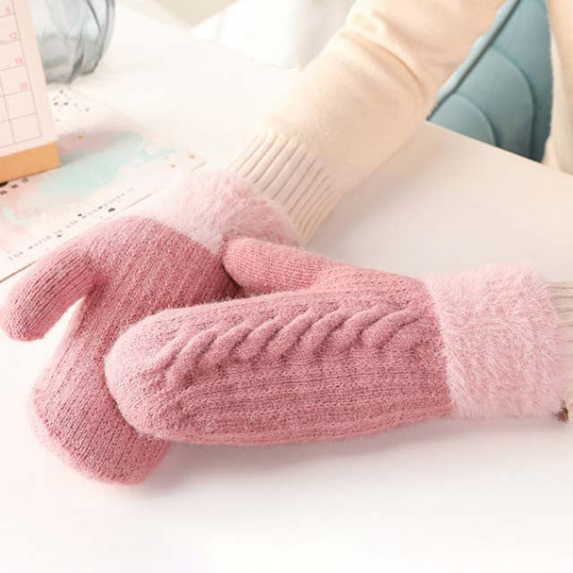 Warme Strickhandschuhe