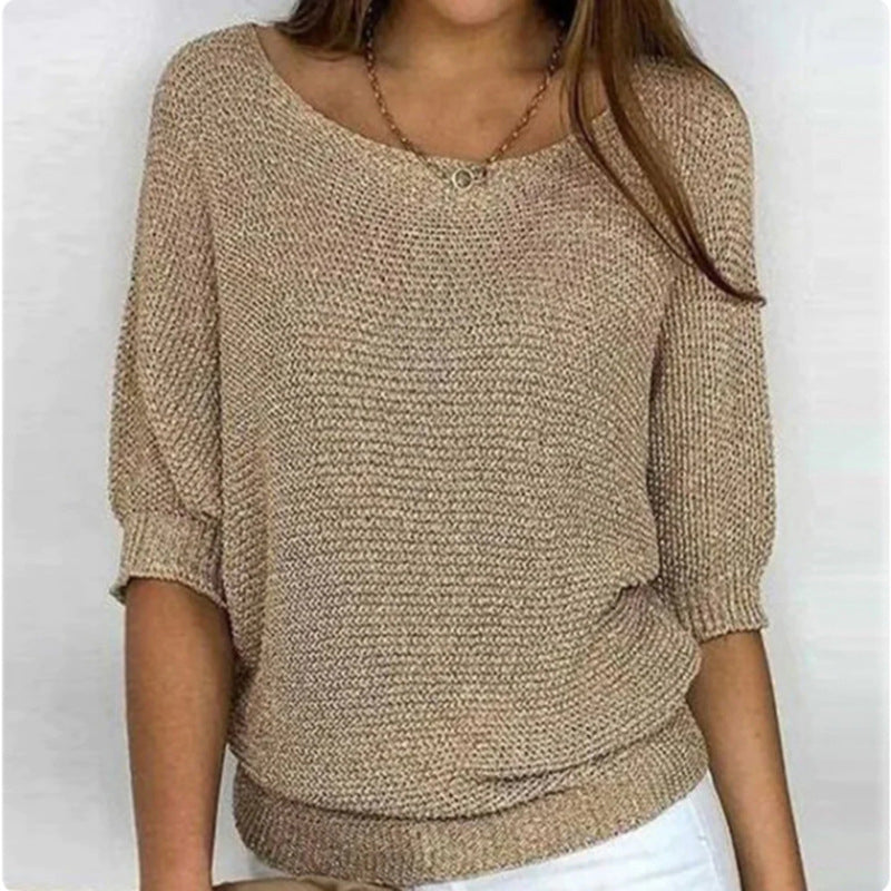 Lässiger Einfarbiger Pullover