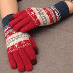 Warme Strickhandschuhe