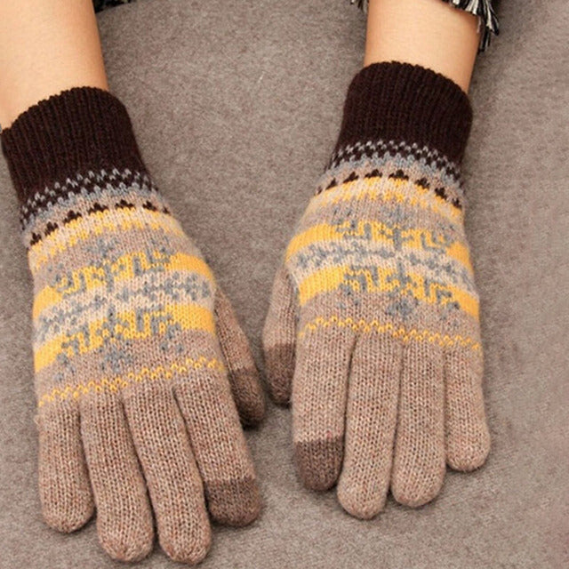 Warme Strickhandschuhe