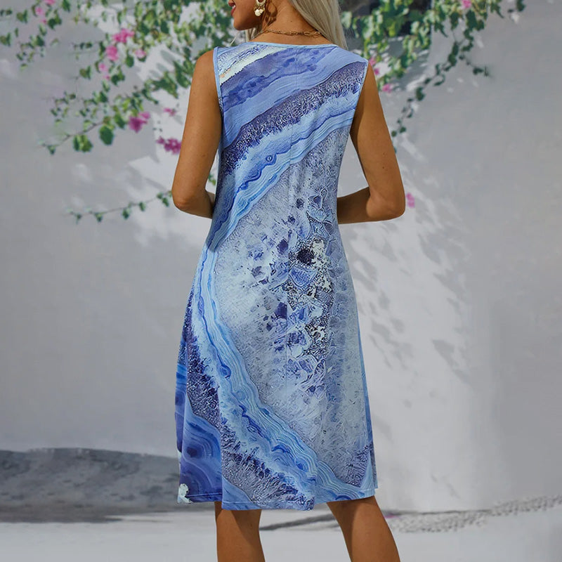 Bequemes Bedrucktes Kleid