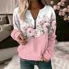 Lässiges Sweatshirt Mit Blumendruck