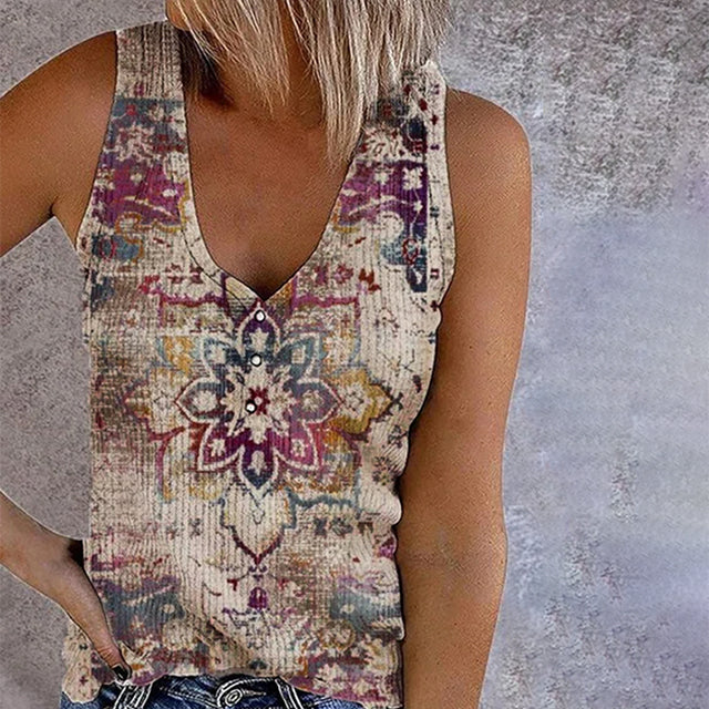 Vintage Tanktop Mit Blumendruck