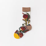 Lässige Atmungsaktive Blumensocken