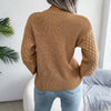 Lässige Einfarbige Strickpullover