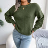 Lässige Einfarbige Strickpullover