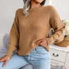 Lässige Einfarbige Strickpullover